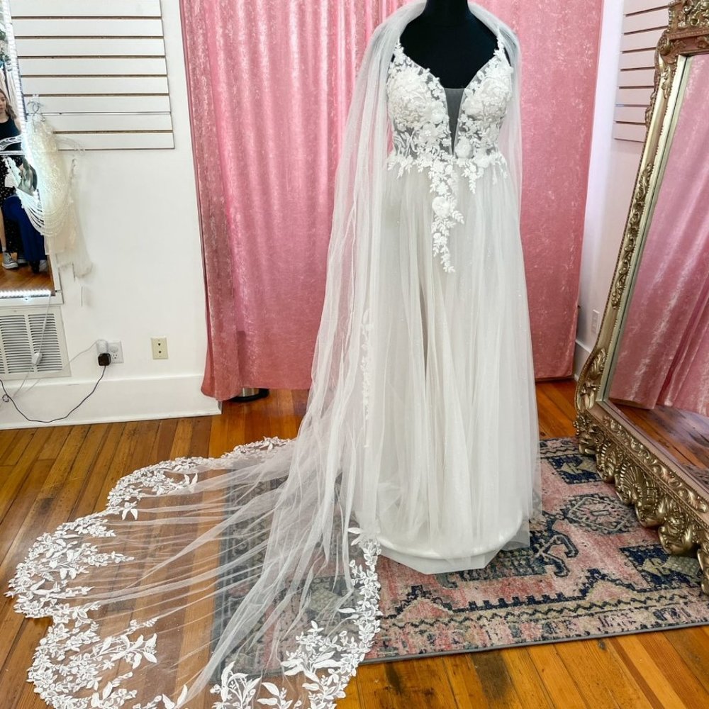 Wedding Dress, Plus Size Wedding Dress, Glitter Wedding Dress
